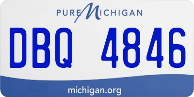 MI license plate DBQ4846