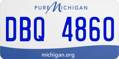 MI license plate DBQ4860