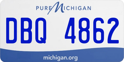 MI license plate DBQ4862
