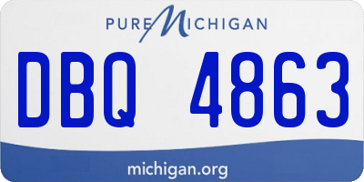 MI license plate DBQ4863