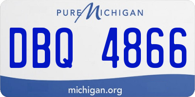 MI license plate DBQ4866