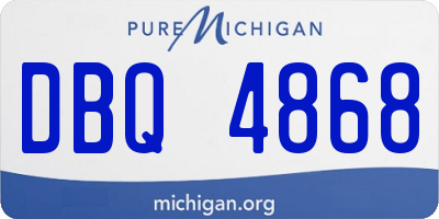 MI license plate DBQ4868