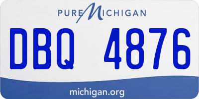 MI license plate DBQ4876