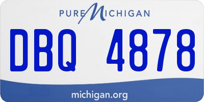 MI license plate DBQ4878