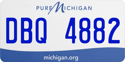 MI license plate DBQ4882
