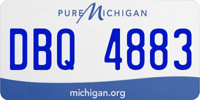 MI license plate DBQ4883