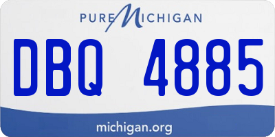 MI license plate DBQ4885