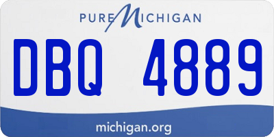MI license plate DBQ4889