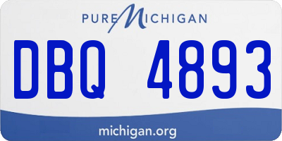 MI license plate DBQ4893