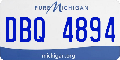 MI license plate DBQ4894