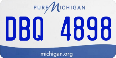 MI license plate DBQ4898