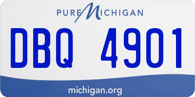 MI license plate DBQ4901