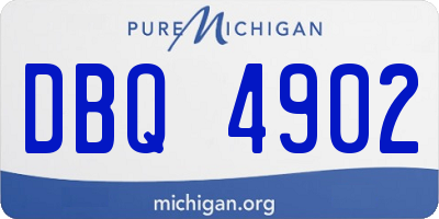 MI license plate DBQ4902