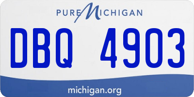 MI license plate DBQ4903