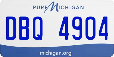MI license plate DBQ4904