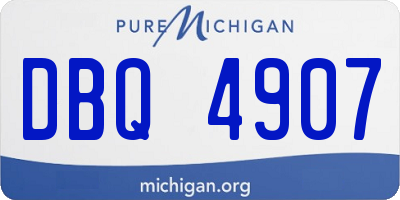 MI license plate DBQ4907