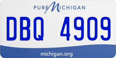 MI license plate DBQ4909