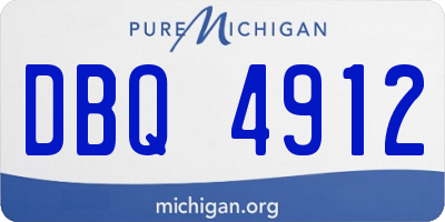 MI license plate DBQ4912