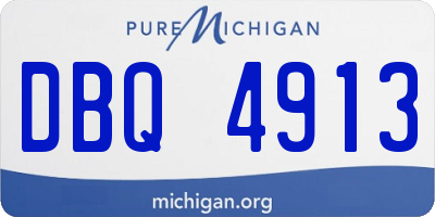 MI license plate DBQ4913