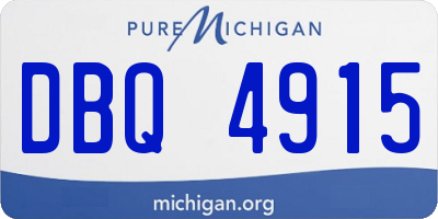 MI license plate DBQ4915