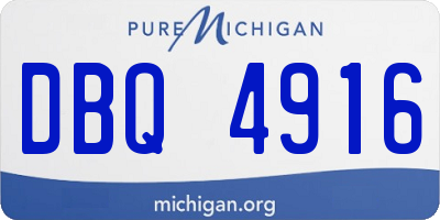 MI license plate DBQ4916