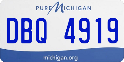 MI license plate DBQ4919