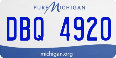 MI license plate DBQ4920