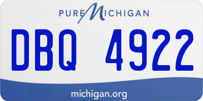 MI license plate DBQ4922