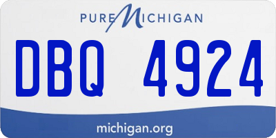 MI license plate DBQ4924