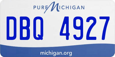 MI license plate DBQ4927