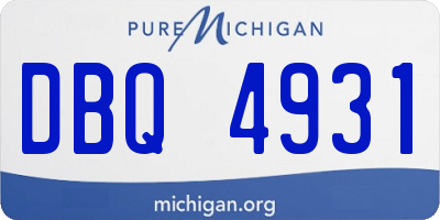 MI license plate DBQ4931