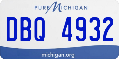 MI license plate DBQ4932