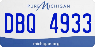 MI license plate DBQ4933