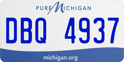 MI license plate DBQ4937
