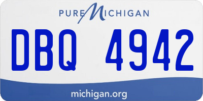 MI license plate DBQ4942