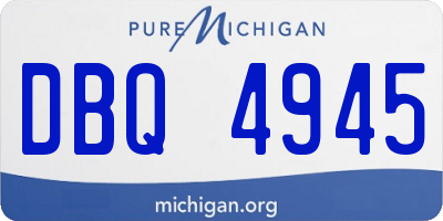 MI license plate DBQ4945