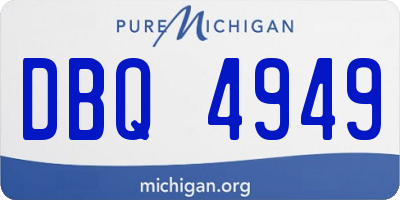 MI license plate DBQ4949