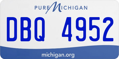 MI license plate DBQ4952