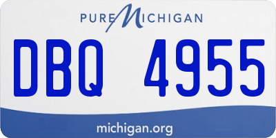 MI license plate DBQ4955