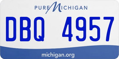 MI license plate DBQ4957