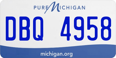 MI license plate DBQ4958