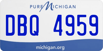 MI license plate DBQ4959