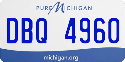 MI license plate DBQ4960