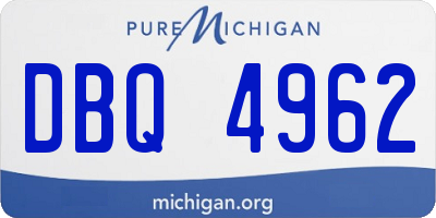 MI license plate DBQ4962