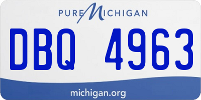 MI license plate DBQ4963