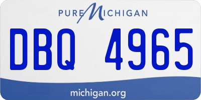MI license plate DBQ4965