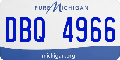 MI license plate DBQ4966