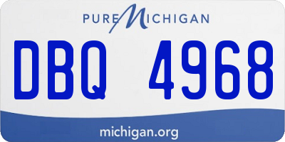 MI license plate DBQ4968