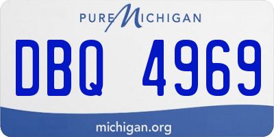 MI license plate DBQ4969