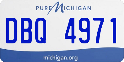 MI license plate DBQ4971